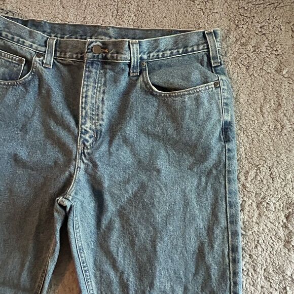 Carhartt Tradition Fit Jeans Mens 40 X 30 Blue Canvas Workwear Dadcore - Picture 6 of 16